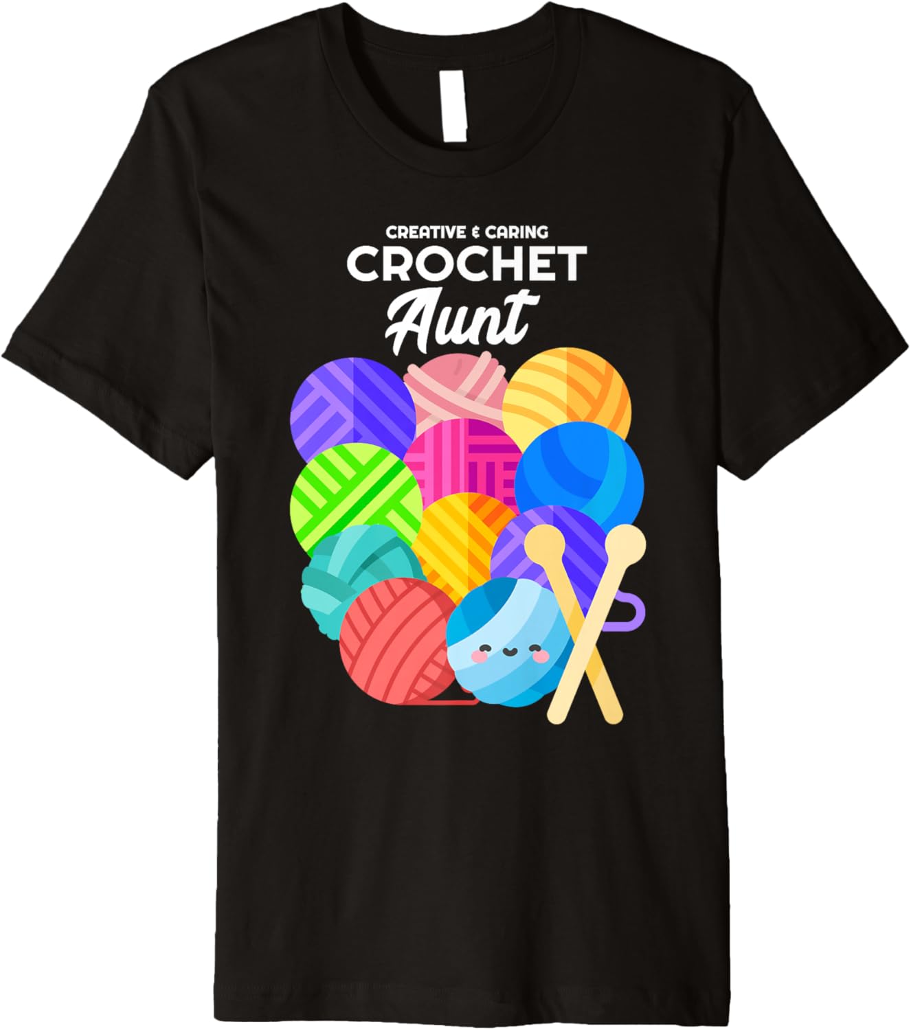 Crochet Aunt Hobby Crocheter Knitter Balls of Yarn Auntie Premium