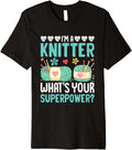 Funny Knitter Superpower Humor Yarn Design Premium