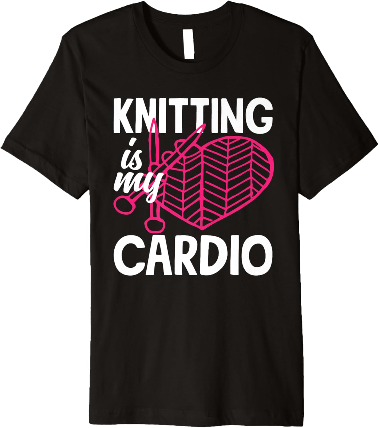Knitting Is My Cardio Yarn Needle Knitter Hobby Knitting Premium