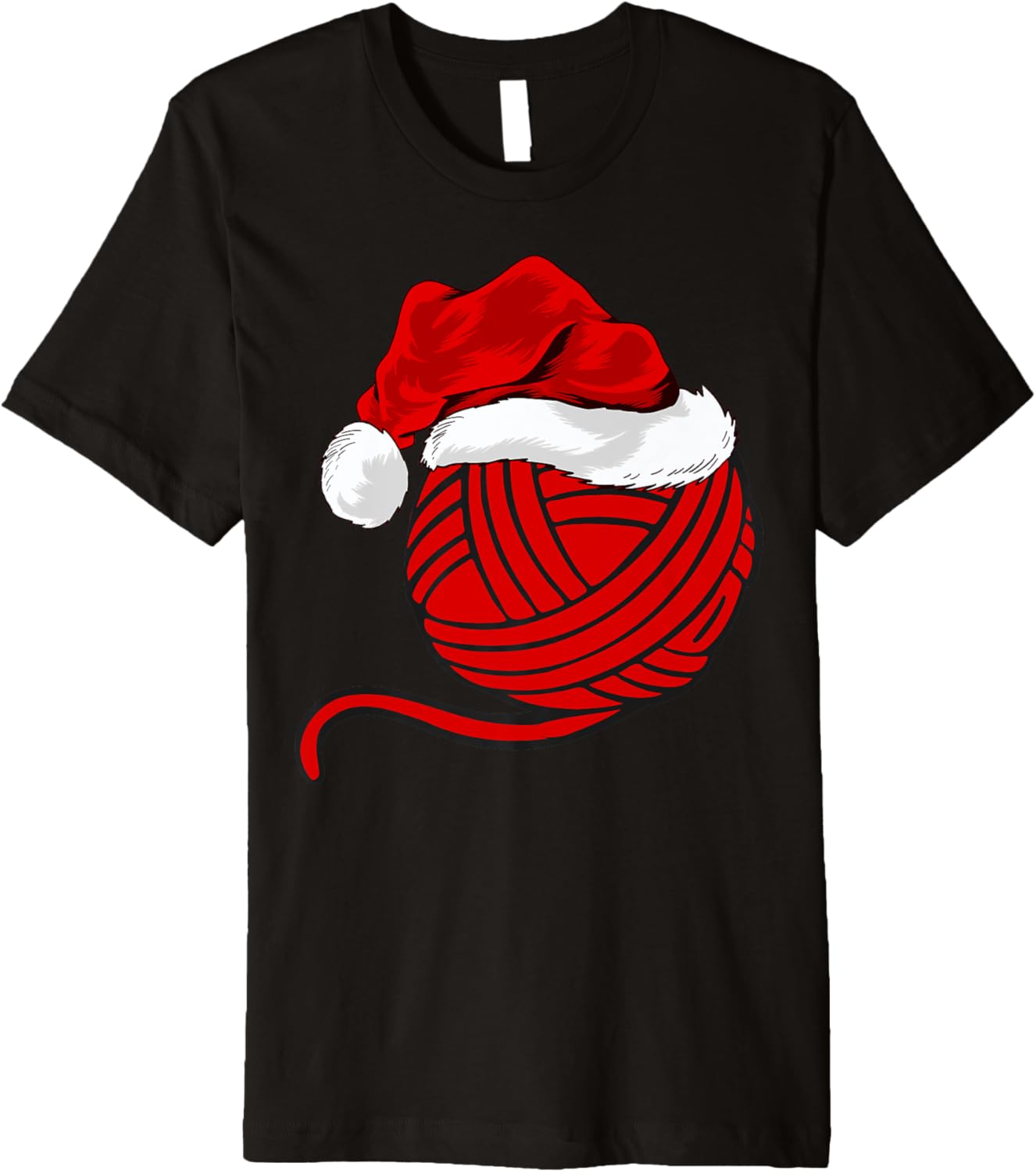 Funny Santa Hat Crochet Knitting Yarn Crocheting Christmas Premium