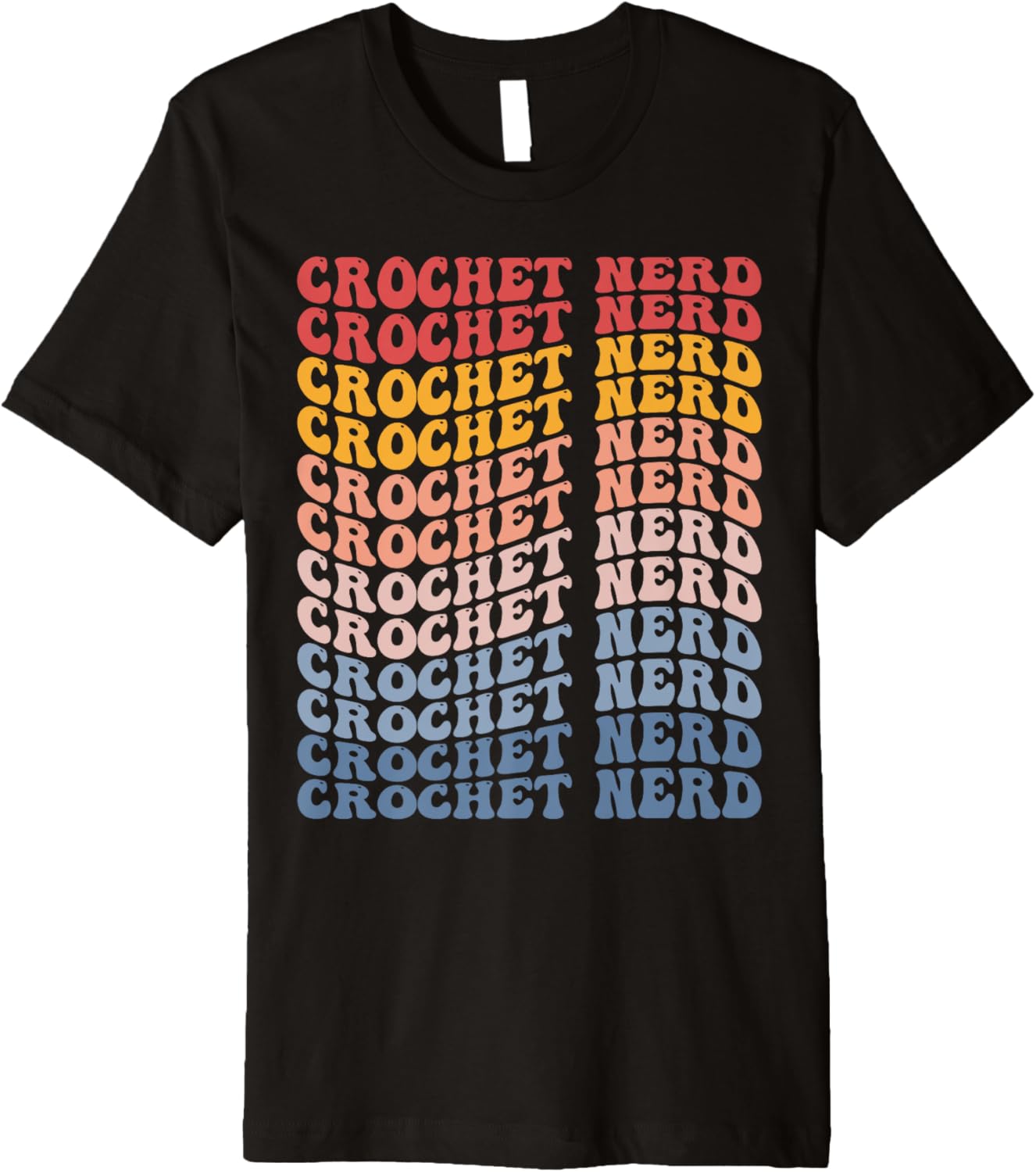 Crochet Nerd Groovy Crochet Knitting Yarn Lover Grandma Mom Premium