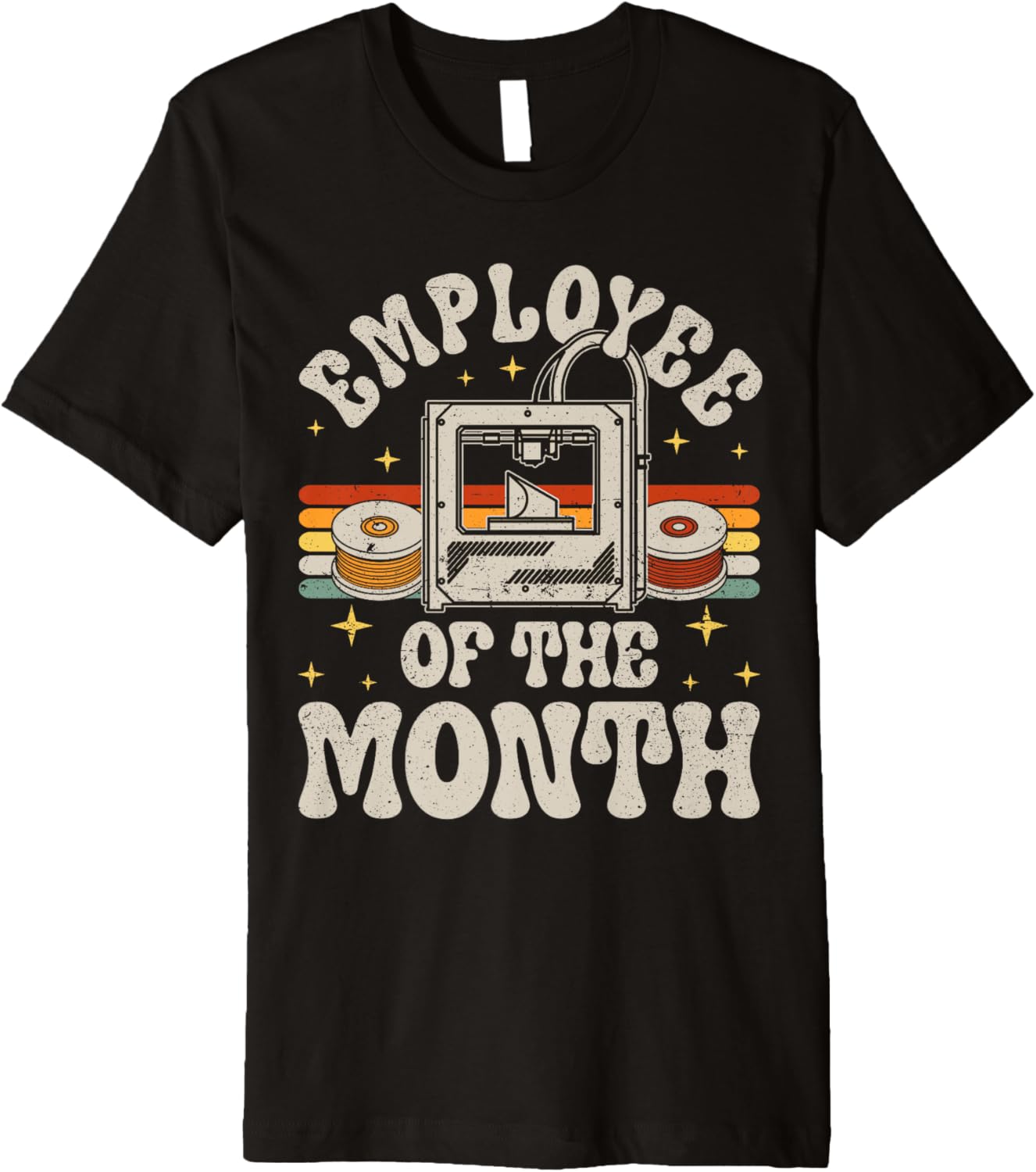 Employee Of The Month 3D Printing Retro Premium