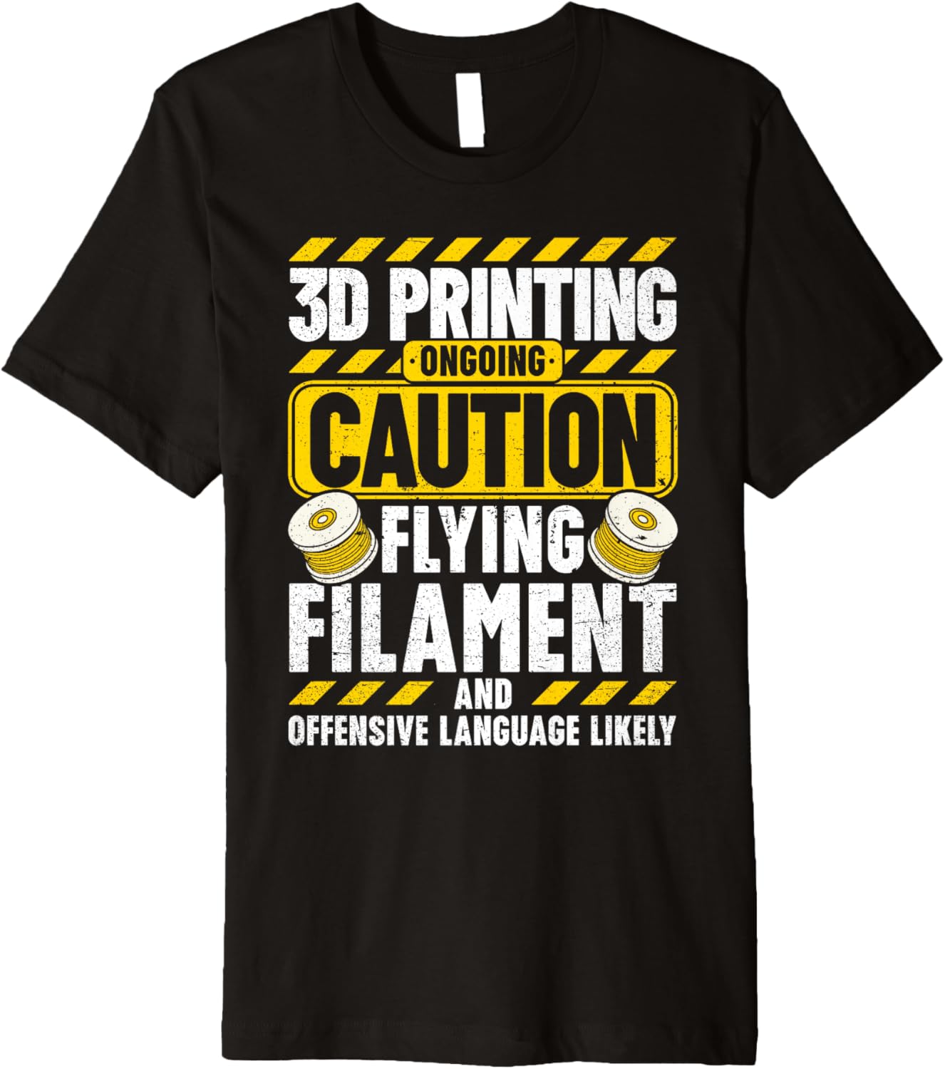 3D Printing Caution Flying Filament Funny 3D Printer Premium