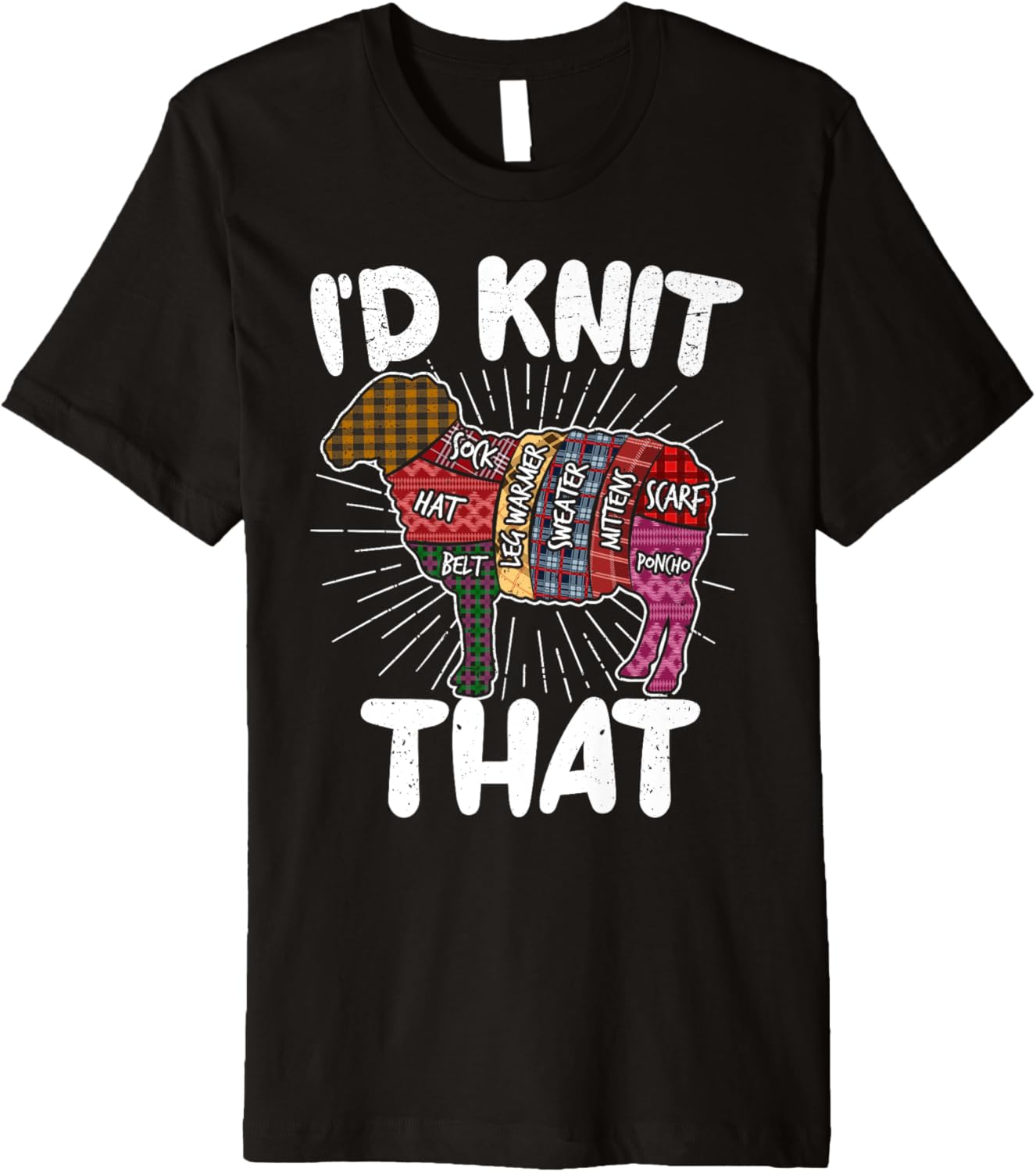 I'd Knit that Funny Knitting Sheep for Yarn Knitters Women Premium