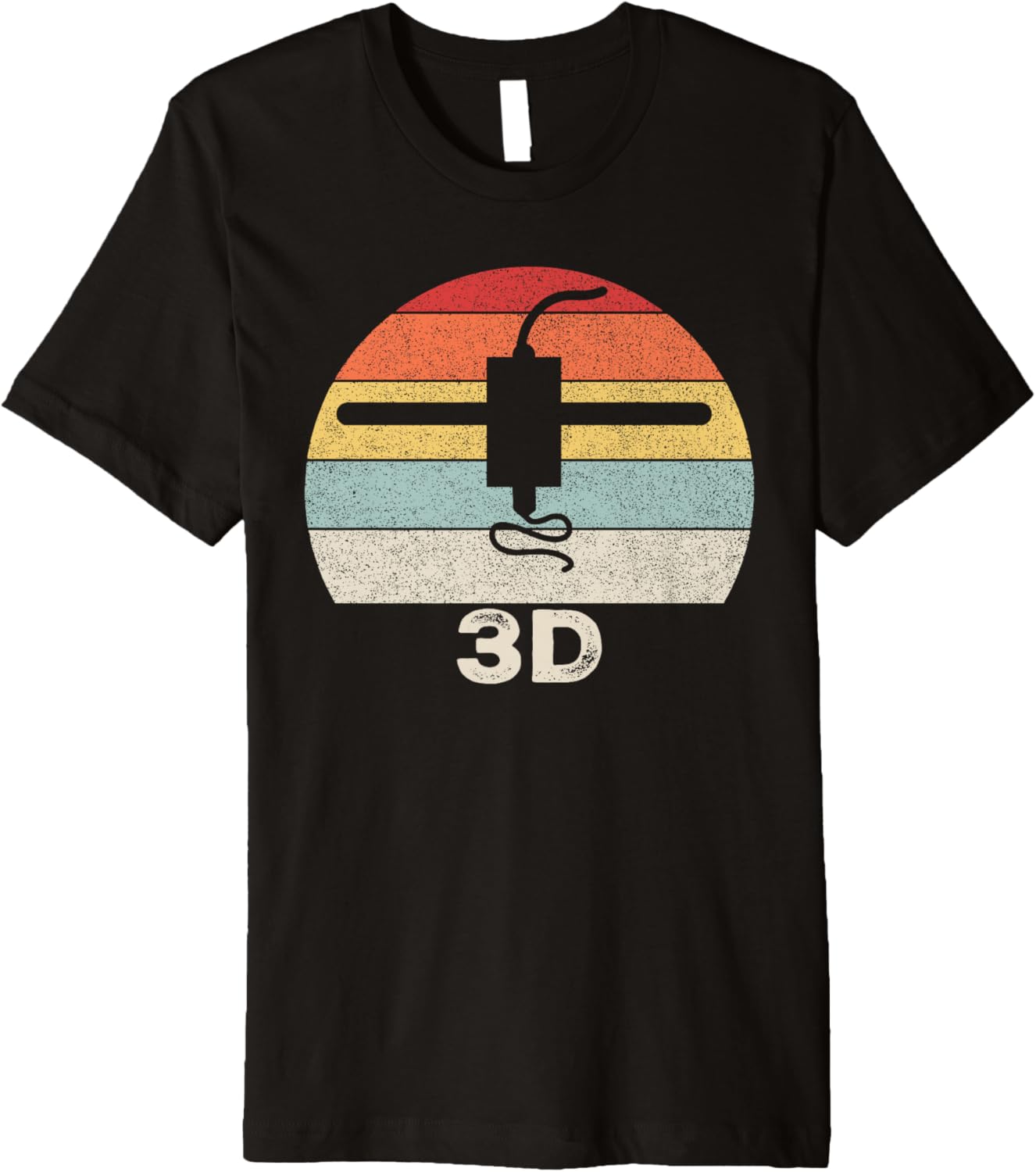 Retro 3D Print Shirt 3D Printer Vintage 3D Printing Premium