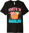 Knits 'n Giggles Funny Yarn Knitting Women Premium