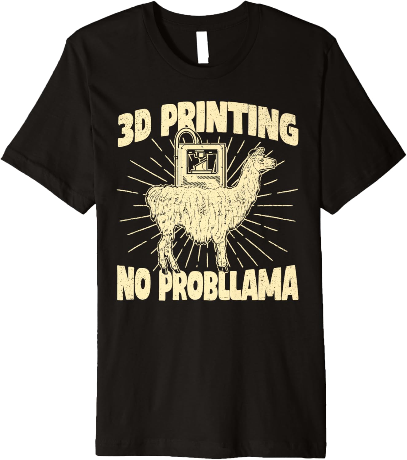 3D Printing No Problllama Funny Llama 3D Printer Premium