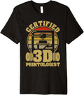 Funny Retro 3D Printer Certified 3D Printologist 3D Printing Premium