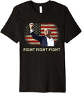 Fight Fight Fight Trump 2024 American Flag Shoot At Rally Premium