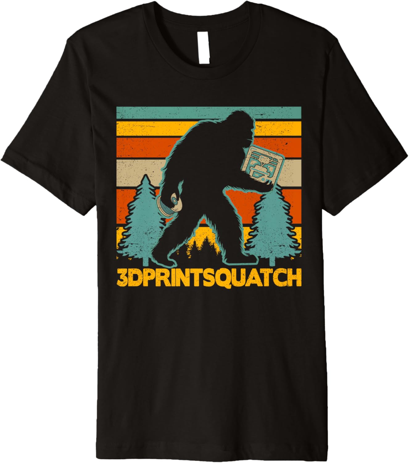 3D Print Squatch 3D Printer 3D Printing Bigfoot Men Funny Premium