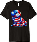 Cute Shih Tzu Dog Usa Flag Women Men Dog Lovers 4Th Of July Premium