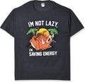 Disney Mens Lion King Pumba Not Lazy Saving Energy Graphic