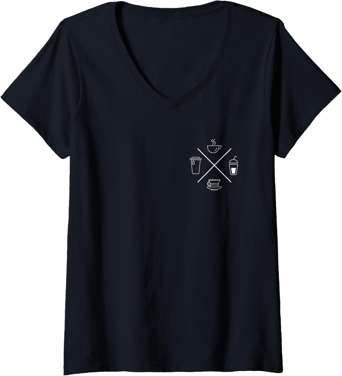 Womens Barista Coffee Espresso Cappuccino Coffee Maker V-Neck