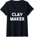 Womens Clay Maker V-Neck