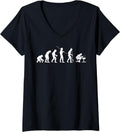 Womens 3D Printer Human Evolution 3D Printer Designer 3D Printer V Neck