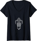 Womens Minimalist 3D Printer Nozzle Design V Neck