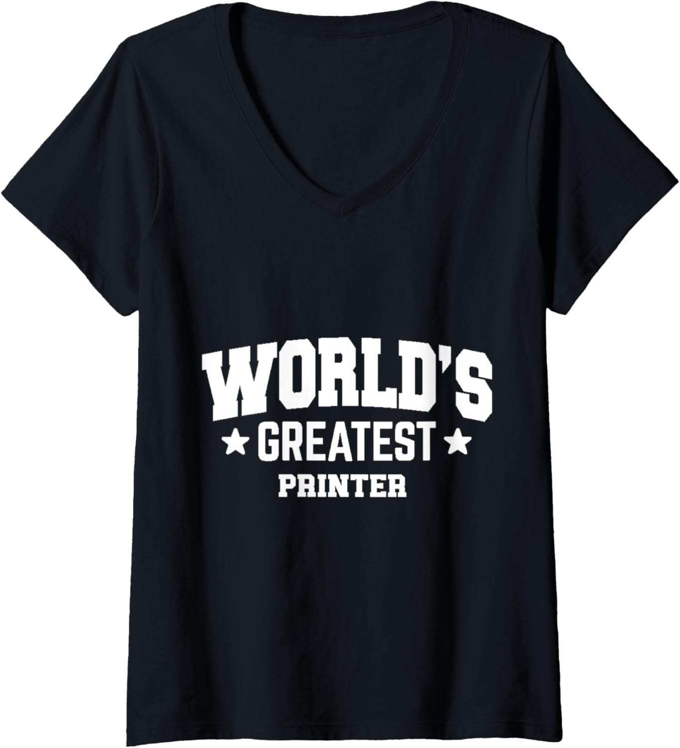 Womens Printer Worlds Greatest 2Nd Decor Theme V Neck