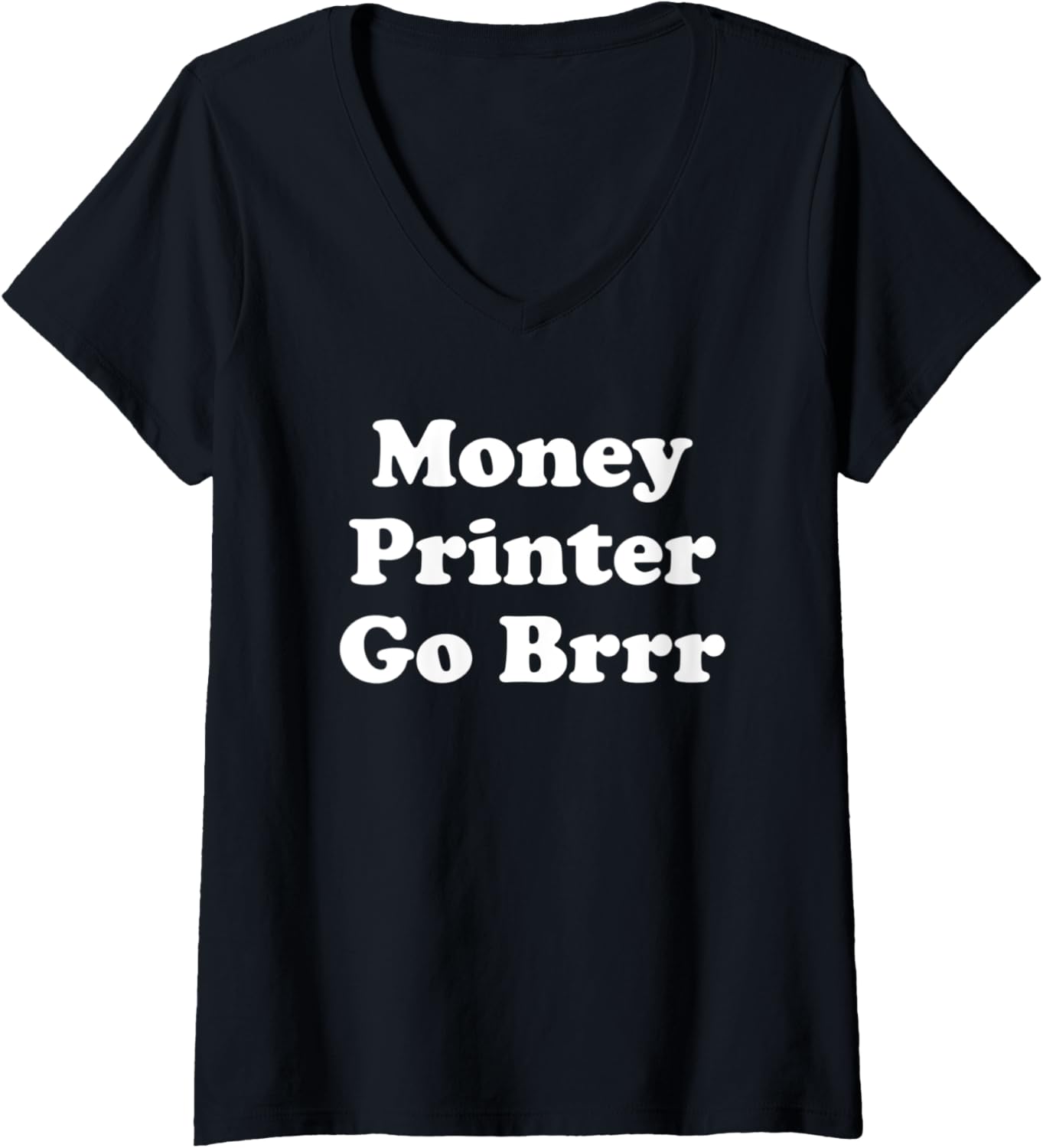 Womens Funny Money Printer Investing V Neck