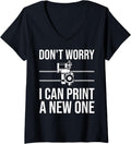Womens Cool 3D Printing Men Women Printing Machine 3D Printer V Neck