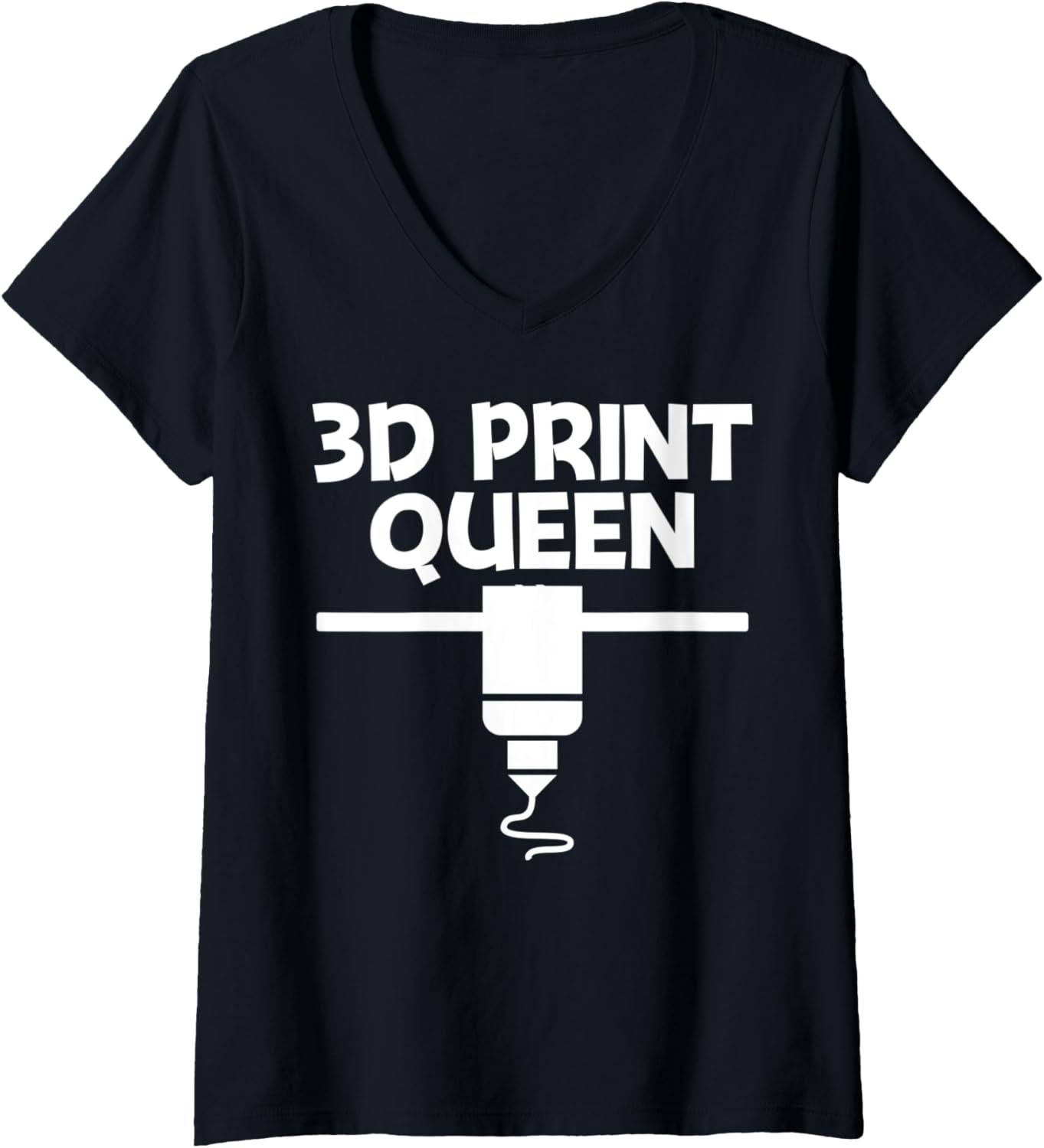 Womens Funny 3D Printing Designs Women Mom 3D Printer Enthusiasts V Neck