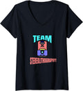 Womens Team Stereolithography Sla 3D Printer Resin Printing Kawaii V Neck