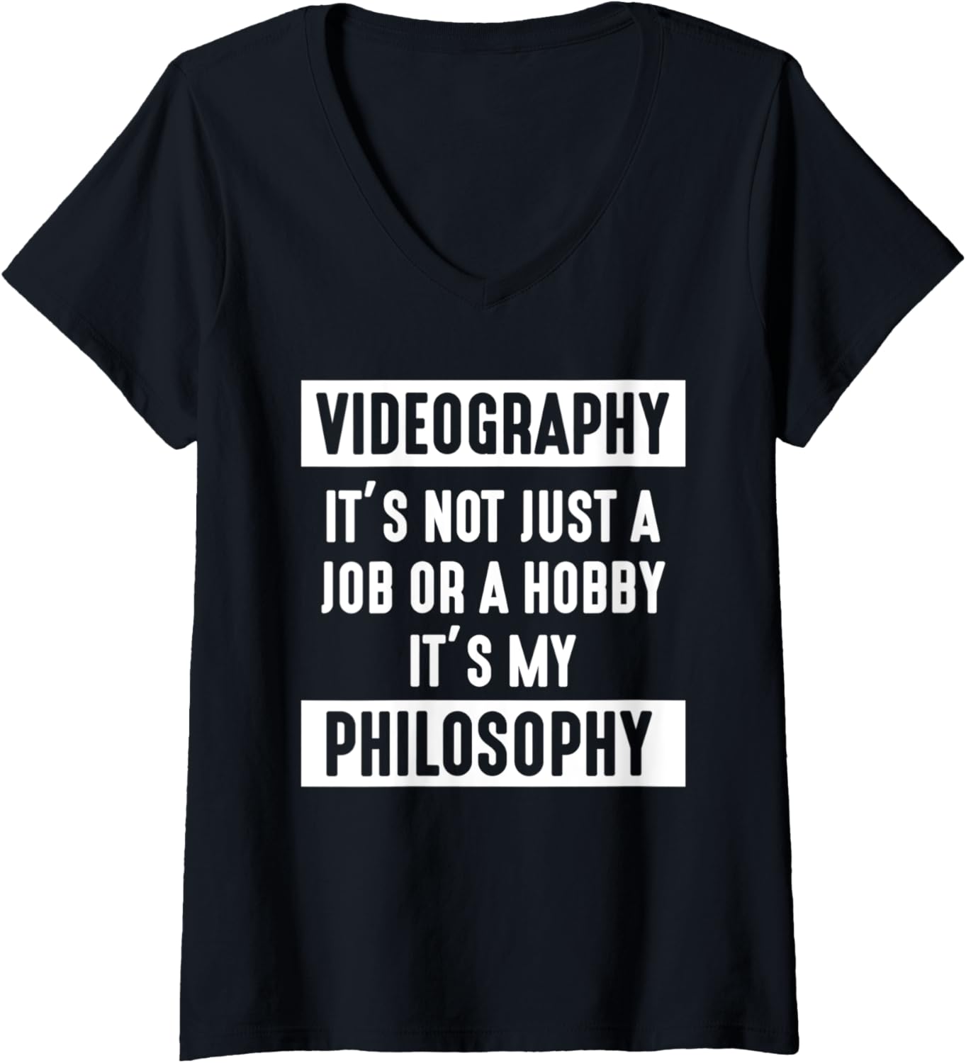 Womens Videographer Just a Job Videography Filmmaker Gift V-Neck