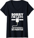 Womens 3D Printer Design Men Women 3D Printing Printer V Neck