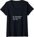Womens My Superpower? Turning Yarn Into Art Funny Quotes V-Neck
