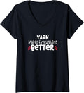Womens Yarn Makes Everything Better V-Neck