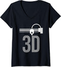 Womens Funny 3D Printer Design Men Women 3D Printing Lover V Neck