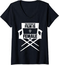 Womens The Future Of Film - Women Filmmakers - Female Film Director V-Neck