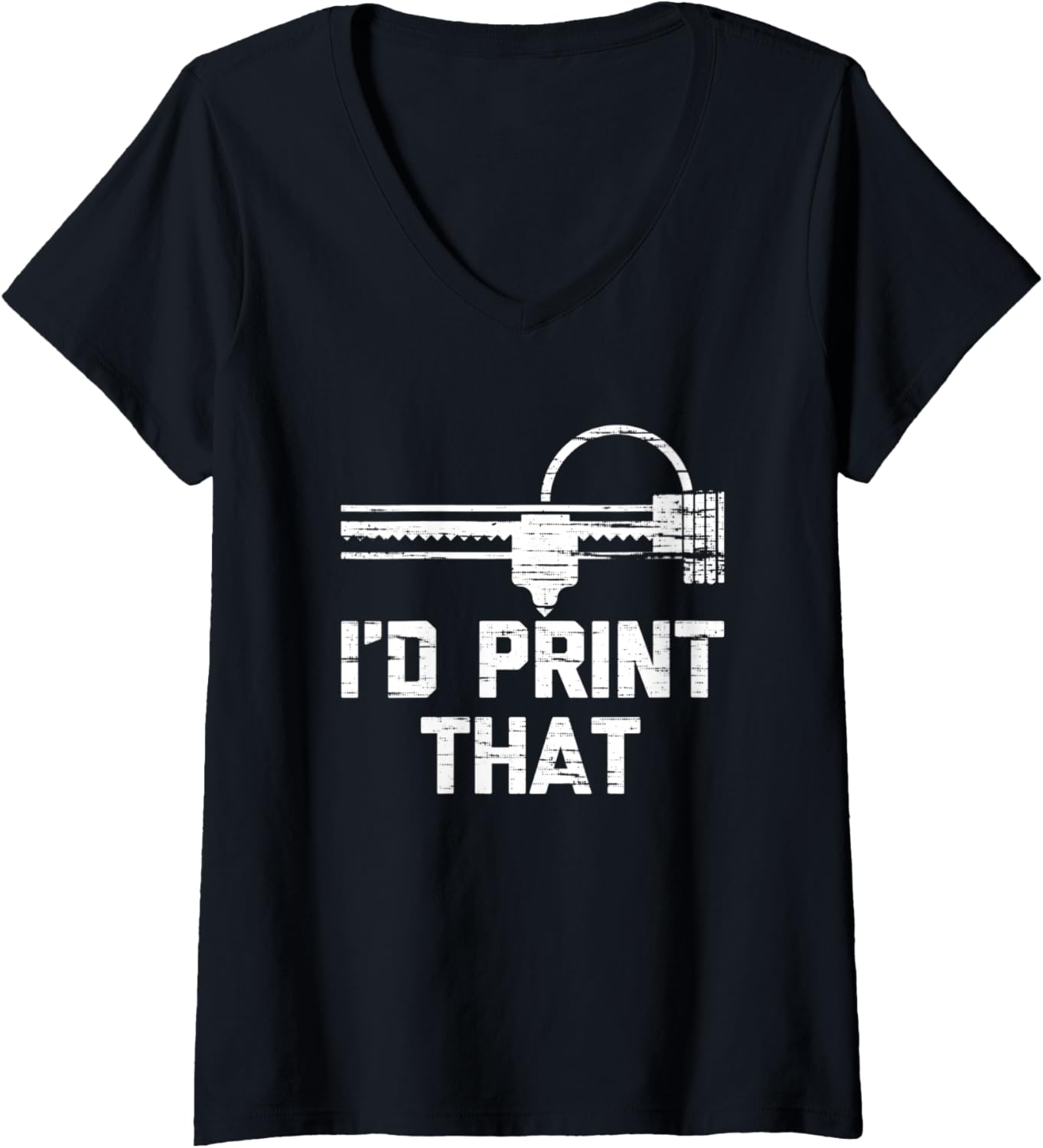 Womens Id Print That Funny Saying 3D Printing Geek 3D Printer V