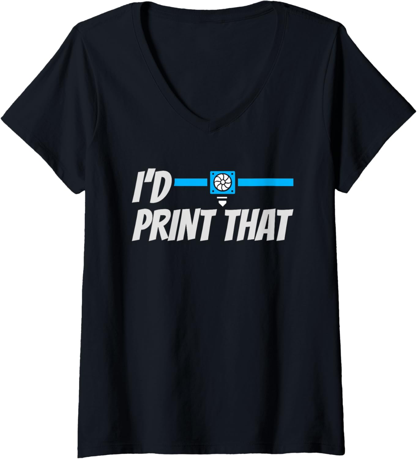 Womens Id Print That Programmer Cnc Machinist 3D Printing V Neck
