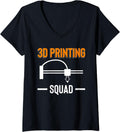 Womens 3D Printing Squad Printer V Neck
