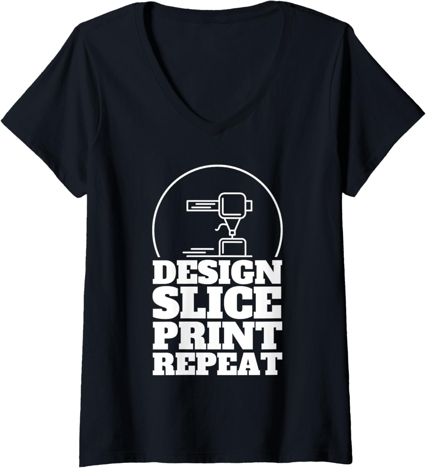 Womens 3D Printing Men Women 3D Printer Machine Print Geek V Neck