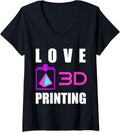 Womens Love 3D Printing 3D Printer Fan Geek Expert 3D Printing V