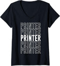 Womens Printer V Neck