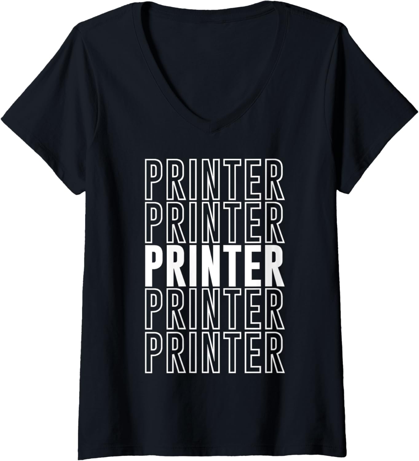Womens Printer V Neck
