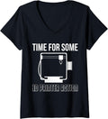 Womens Time Some 3D Printer Action 3D Printing Printer V Neck