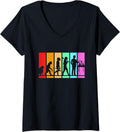 Womens Funny Printer Evolution 3D Printing V Neck