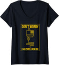 Womens Funny 3D Printing Quote Custom 3D Printing Funny Filament V Neck
