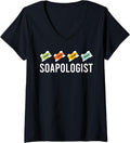 Womens Soapologist Soap Making Soap Maker V-Neck