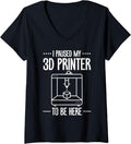 Womens 3D Printing 3D Printer V Neck
