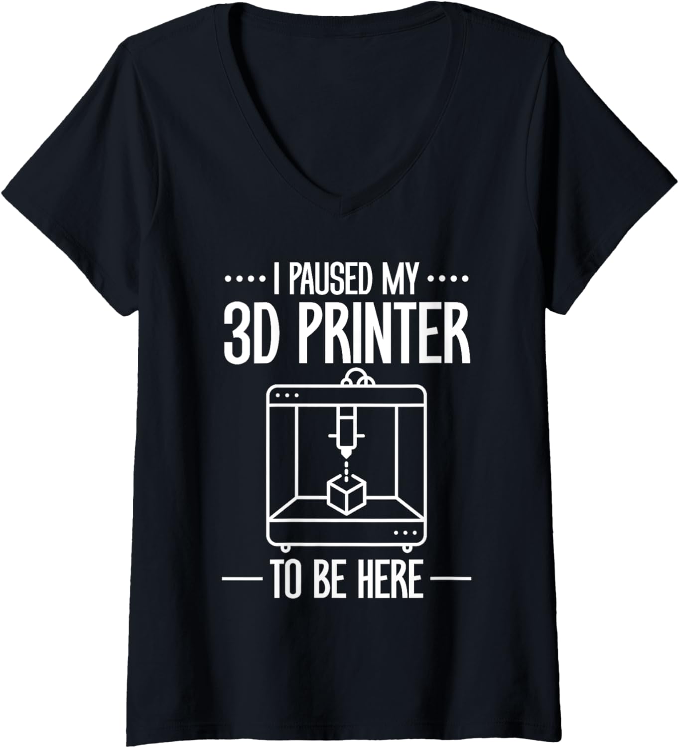 Womens 3D Printing 3D Printer V Neck