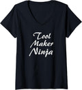 Womens Tool Maker Tshirt Job Occupation Funny Work V-Neck