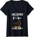 Womens Like Father Like Son 3D Printer Printing Fathers Day Dad V