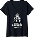 Womens Printer Funny Job Title Profession Birthday Worker Idea V Neck