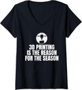 Womens 3D Printing Is Reason Season V Neck