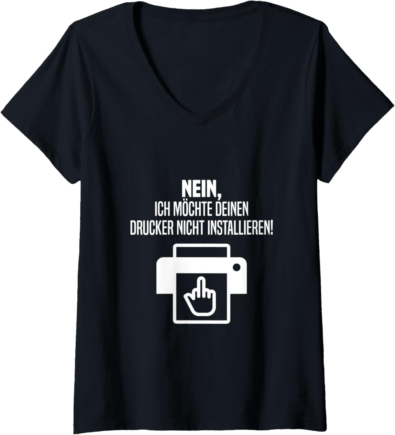Womens Printer Installation Information System Itler German V Neck