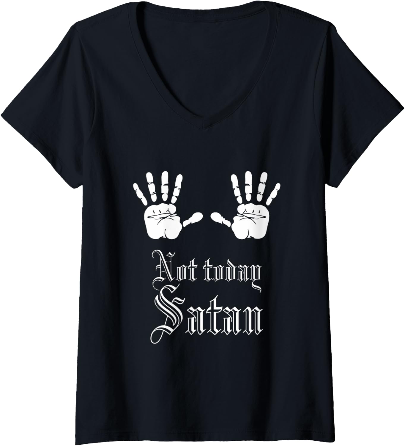 Womens Not Today Satan V Neck